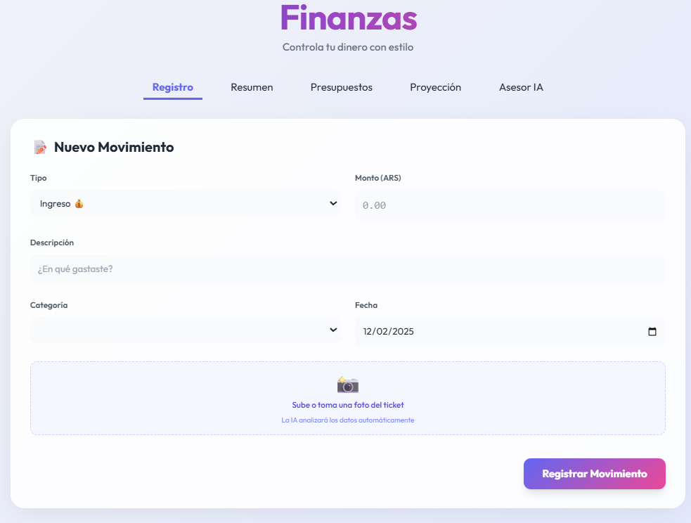 Smart Finance App Dashboard